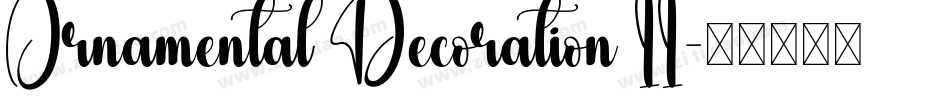 Ornamental Decoration II字体转换